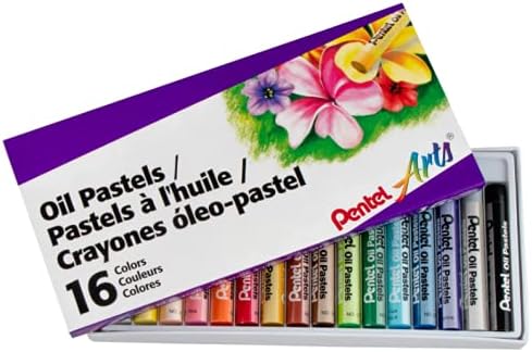 Pentel Arts Oil Pastels, Set of 16 Colors, 1 Dozen (12 Packs), Bulk Pack (PHN-16AM) - Image 2
